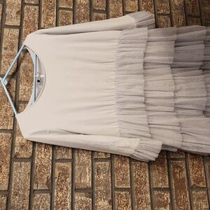 Dainty Jewells Light Gray Dress Size 2X